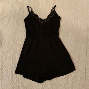Black Lace Romper